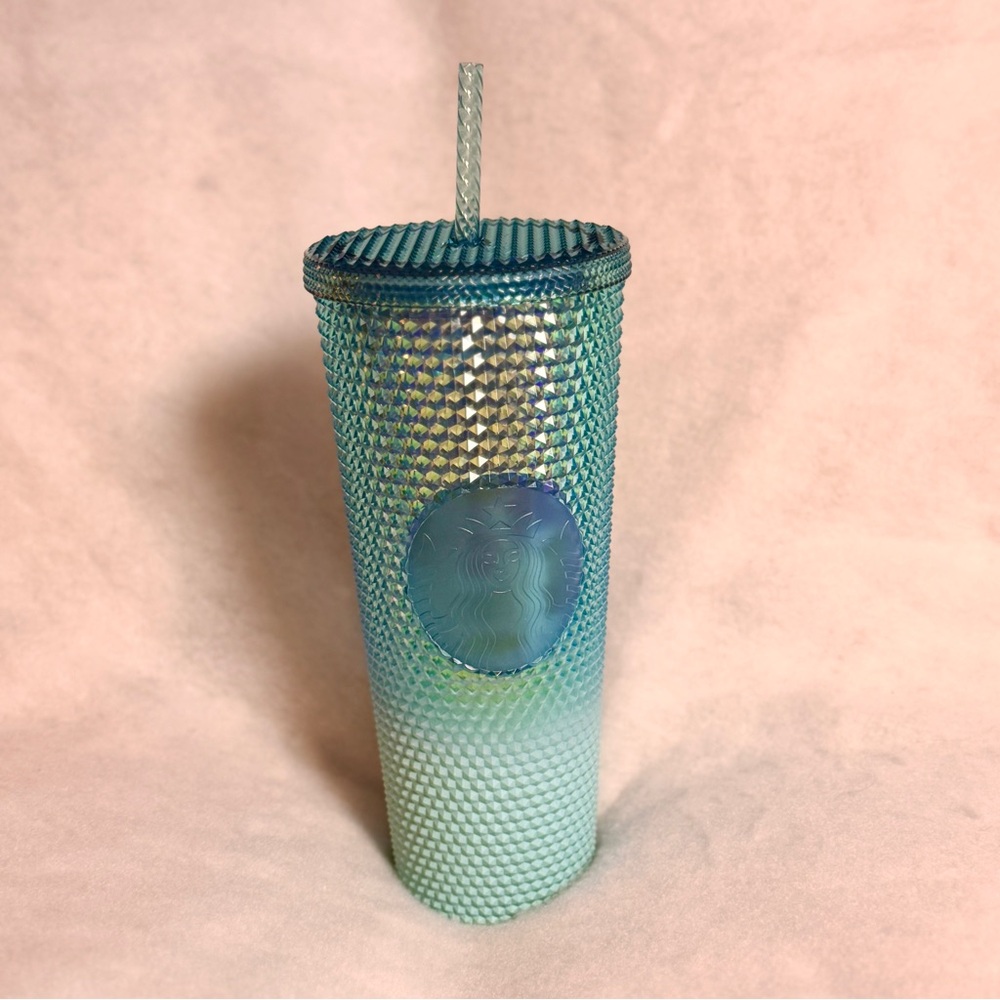 Starbucks Gradient Blue Studded Bling Ombre Venti 24oz Tumbler